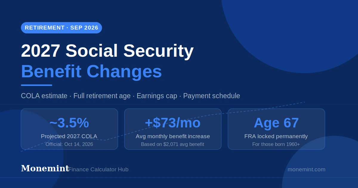 2027 Social Security Benefit Changes